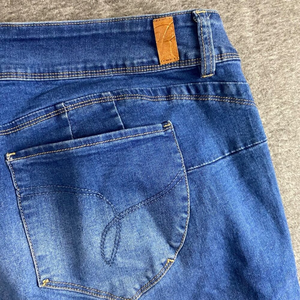 Royalty For Me Womens Plus Size 24W Blue Skinny Jeans Stretch Denim Skinny Leg - Picture 7 of 7